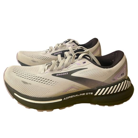 Brooks Adrenaline GTS 23 Running Shoes Men 9 Active Lace Up Sneakers Gray Purple - Picture 1 of 12